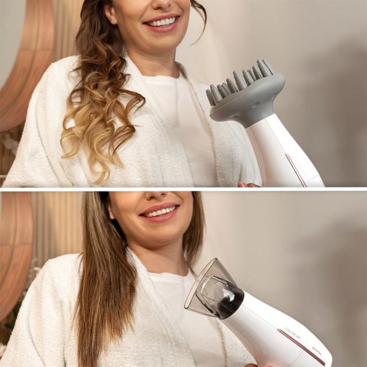 Secador-de-pelo-Cecotec-IoniCare-Power-Go-Heaven-2000W-con-accesorios-blanco