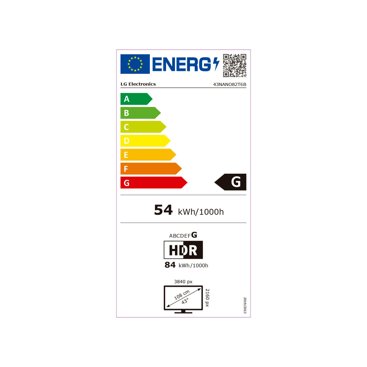 Televisor Smart TV LG 43NANO82T6B 4K UHD DLED 43’’ webOS 24 G negro eficiencia-energetica