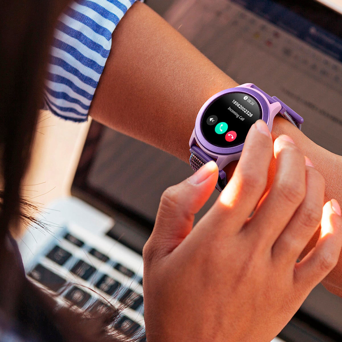 Smartwatch SPC Smartee Duo Vivo 1,27’’ manos libres + correa extra púrpura 7