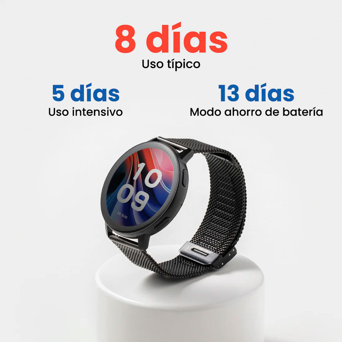 Smartwatch SPC Smartee Duo Classic 1,43’’ manos libres + correa extra negro 5