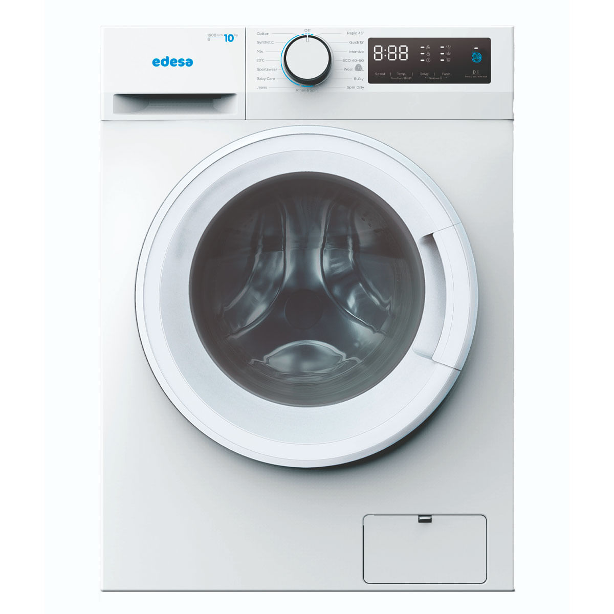 Lavadora Edesa EWF-1710 WH 10kg 1500 rpm autoajuste de carga B blanco 85 cm