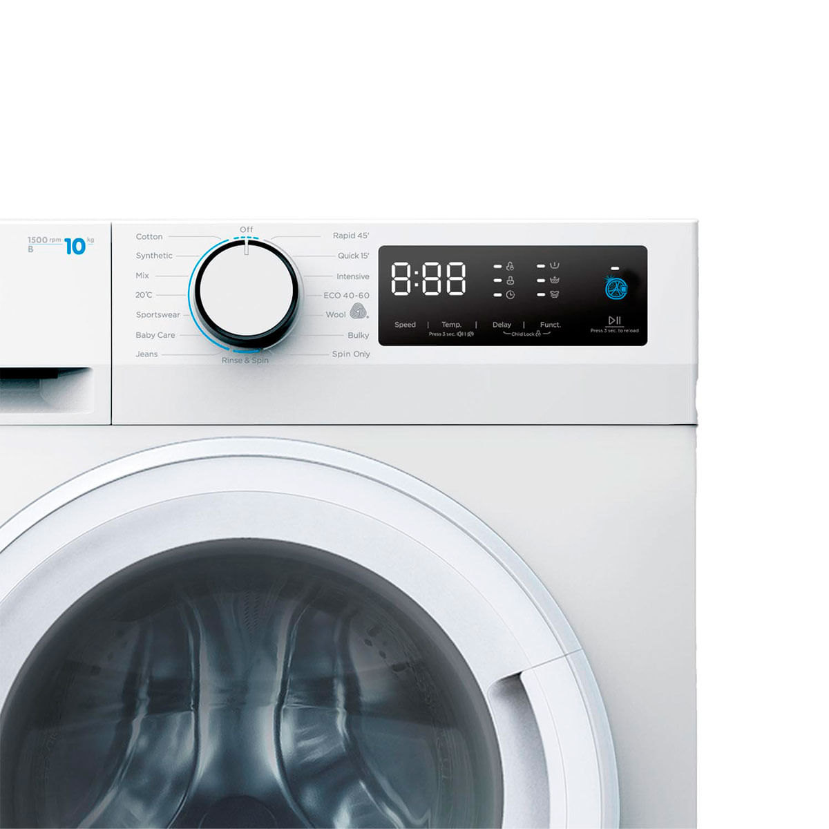 Lavadora Edesa EWF-1710 WH 10kg 1500 rpm autoajuste de carga B blanco 85 cm 2