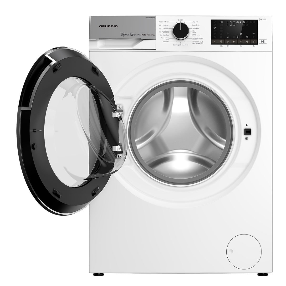 Lavadora Grundig GW7P69426WD 9kg 1400 rpm Motor Eco Inverter Bluetooth A blanco 84,5 cm 2