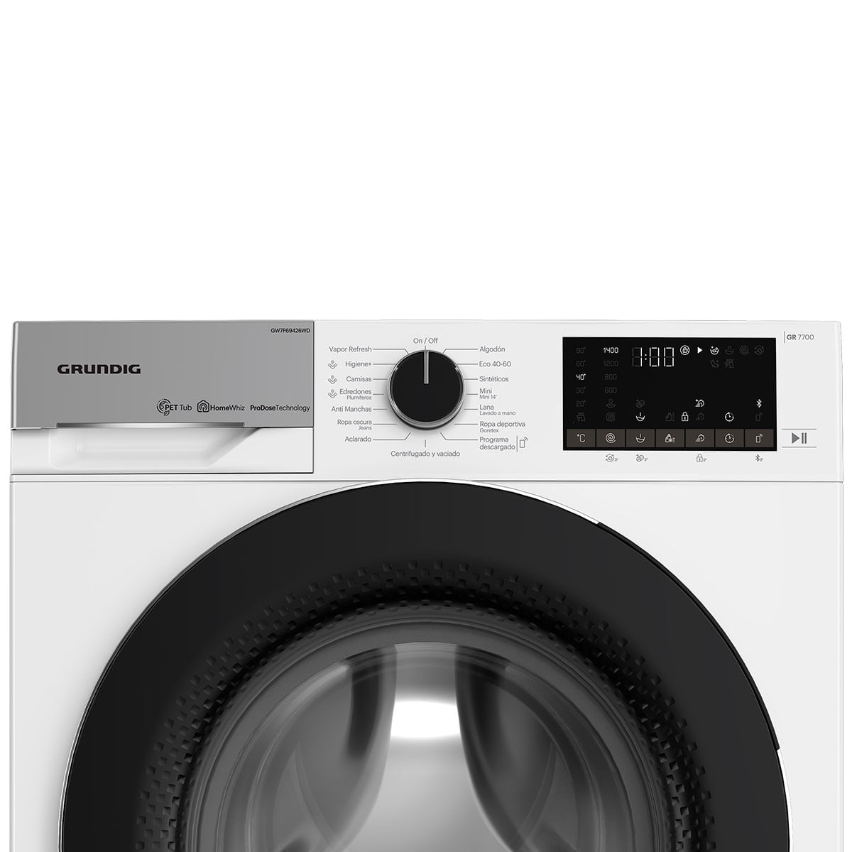 Lavadora Grundig GW7P69426WD 9kg 1400 rpm Motor Eco Inverter Bluetooth A blanco 84,5 cm 4