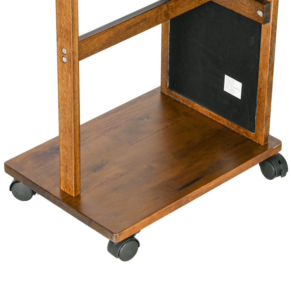 espejo silute homcom de cuerpo entero con ruedas madera 167,8x35,5x49,5 cm
