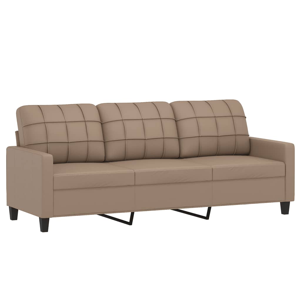 Sofá chaiselongue Géminis 3 plazas marrón 80x198x77 cm