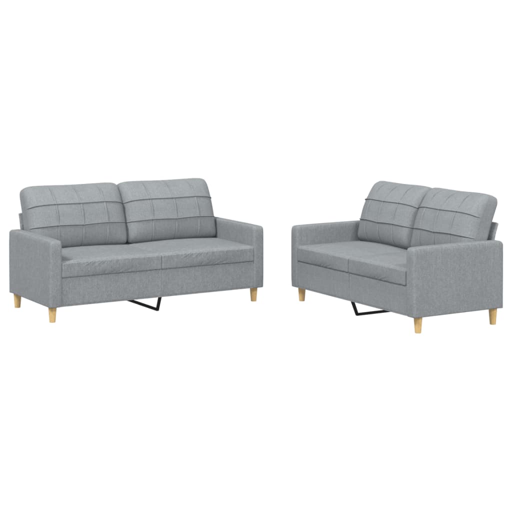 Conjunto de sofás Sagitario 2 plazas con cojines gris claro