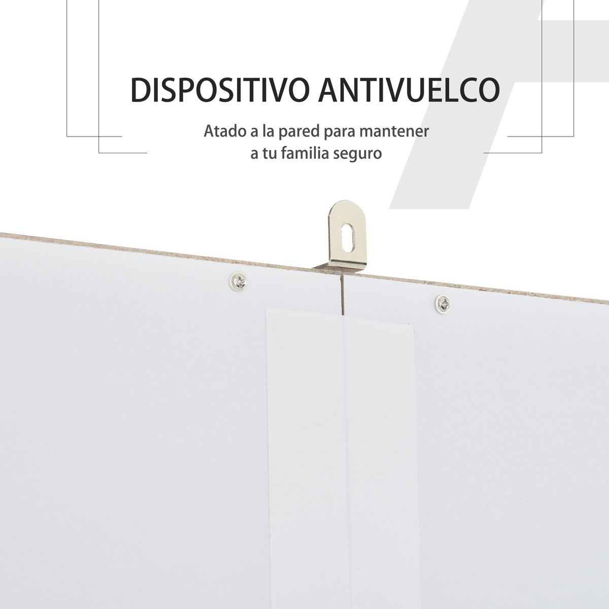 Alacena Toja Homcom 3 cajones + 2 armarios blanco 183,5x80x39,5 cm