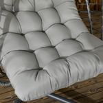 Silla colgante Passia Outsunny 2 cojines gris oscuro 194x100x131 cm