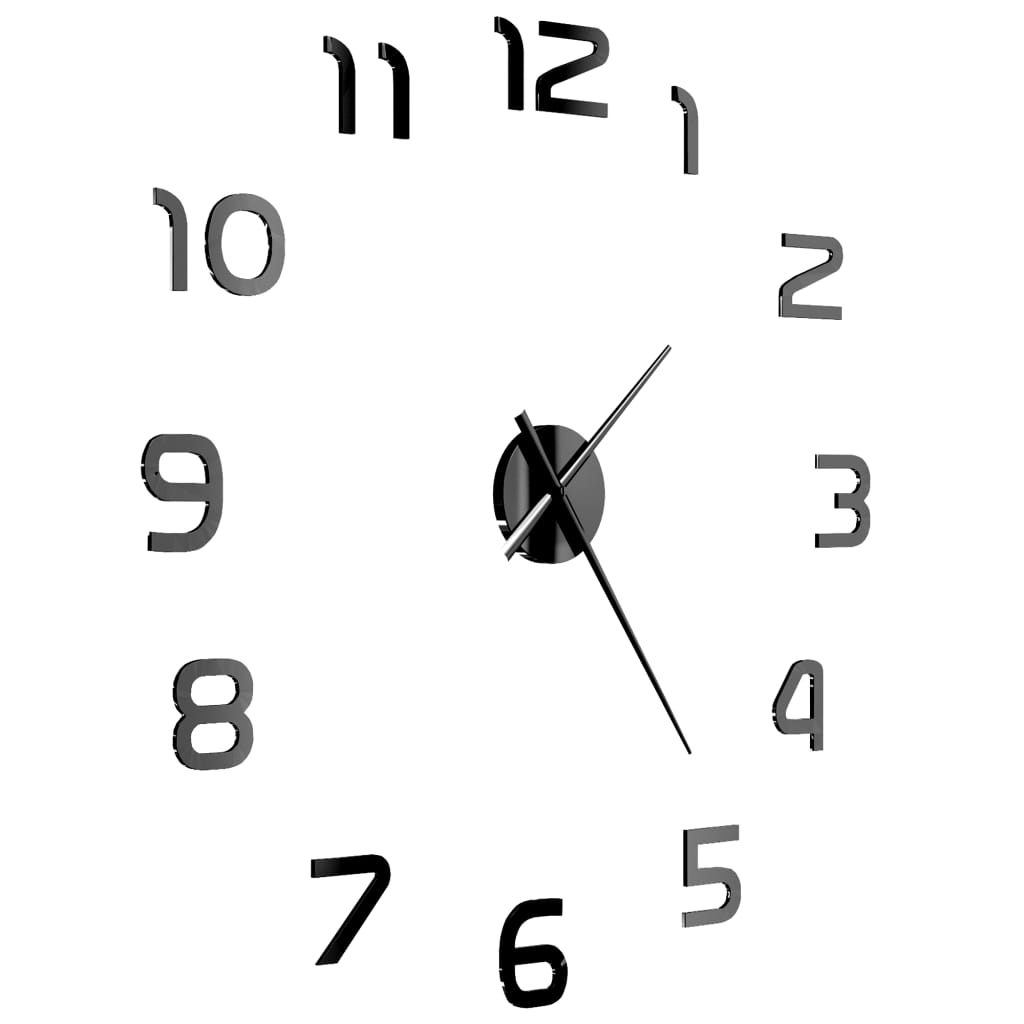 Reloj 3D de pared diseño XXL negro Ø100 cm