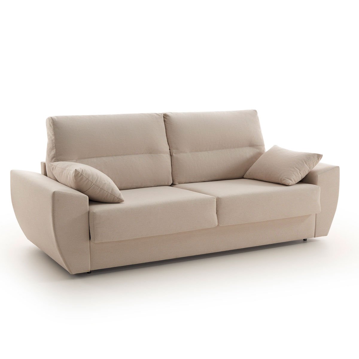 Sofá cama Mónaco 3 plazas colchón Visco Royal beige 96x200x102 cm 2