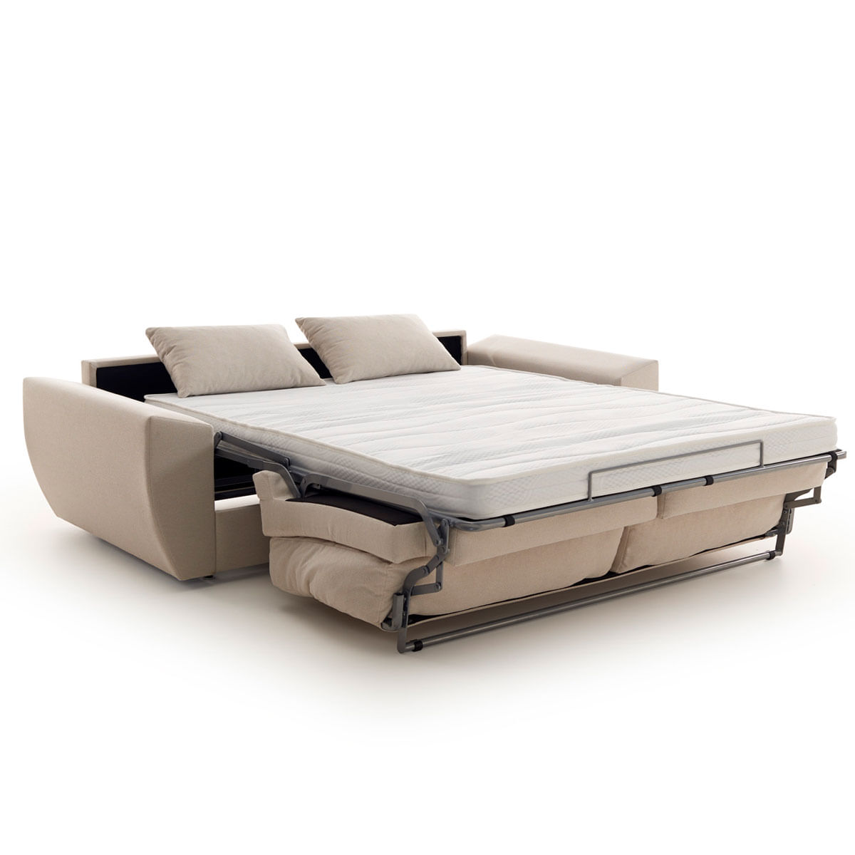 Sofá cama Mónaco 3 plazas colchón Visco Royal beige 96x200x102 cm 5