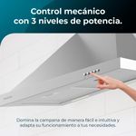 Campana piramidal Cecotec Bolero Flux PM 606500 Inox A 165W inox 60 cm 6