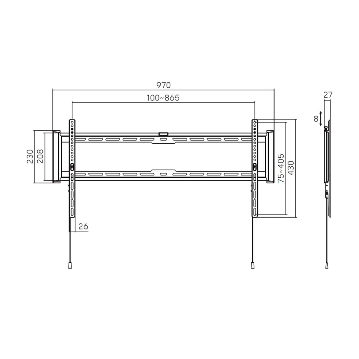 Soporte de TV fijo Aisens WT90F-235 43''-90'' compatible con monitores negro 5