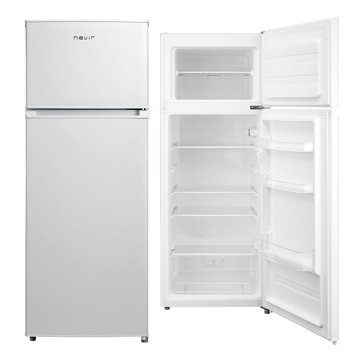 Frigorífico de 2 puertas Nevir NVR-5614DD cíclico 204L F blanco 143 cm 3