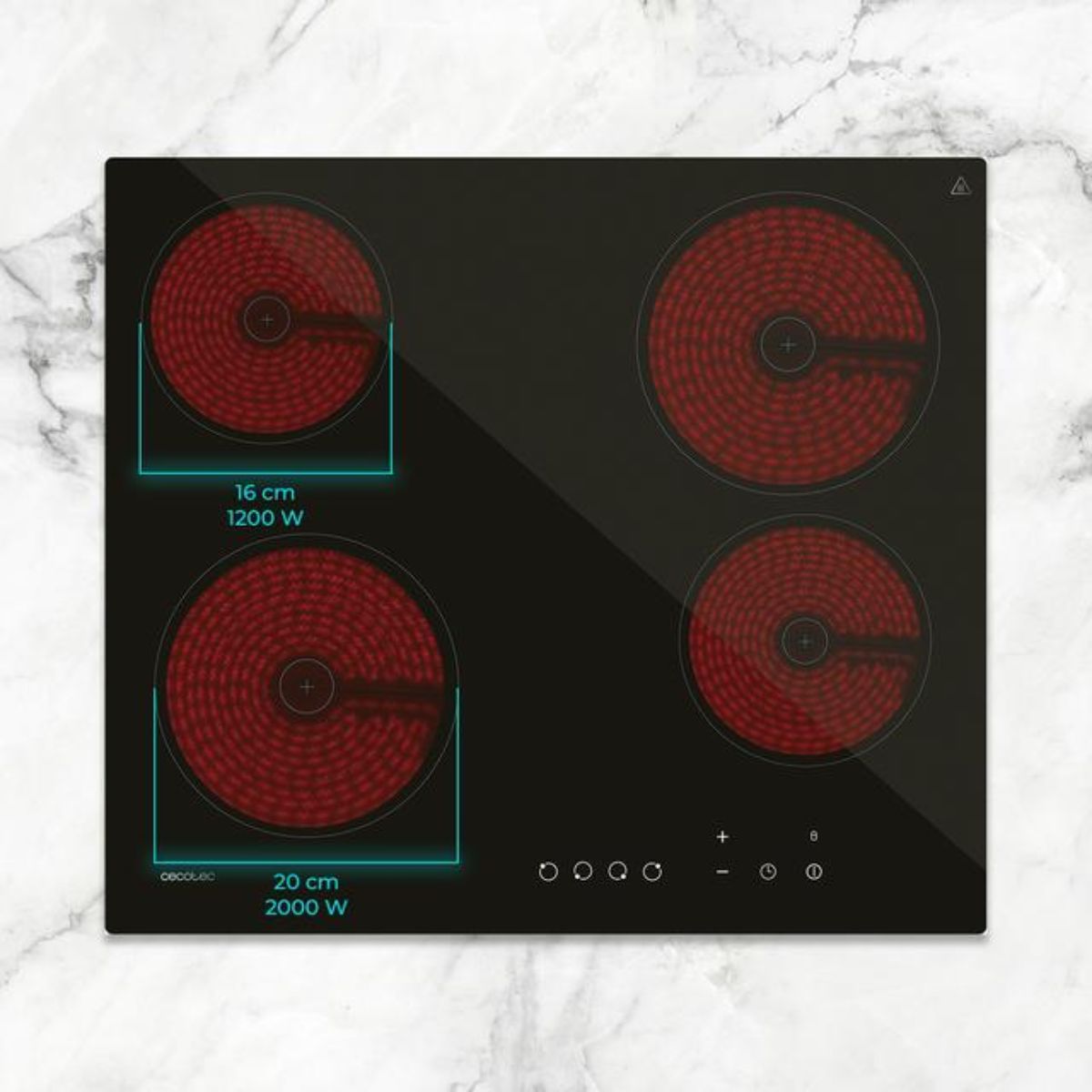 Placa-vitroceramica-Cecotec-Bolero-Squad-V-4001-4-fuegos-9-niveles-6000W-negro-58-cm-fuegos