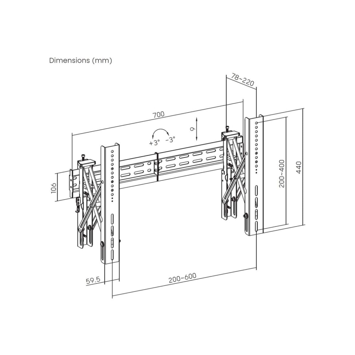 Soporte-de-TV-fijo-Aisens-VW70LPO-255-extensible-37’’-70’’-negro-600x400-mm-medidas
