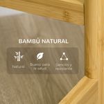 Soporte para plantas Outsunny 4 estantes bambú natural/blanco Ø28x80 cm
