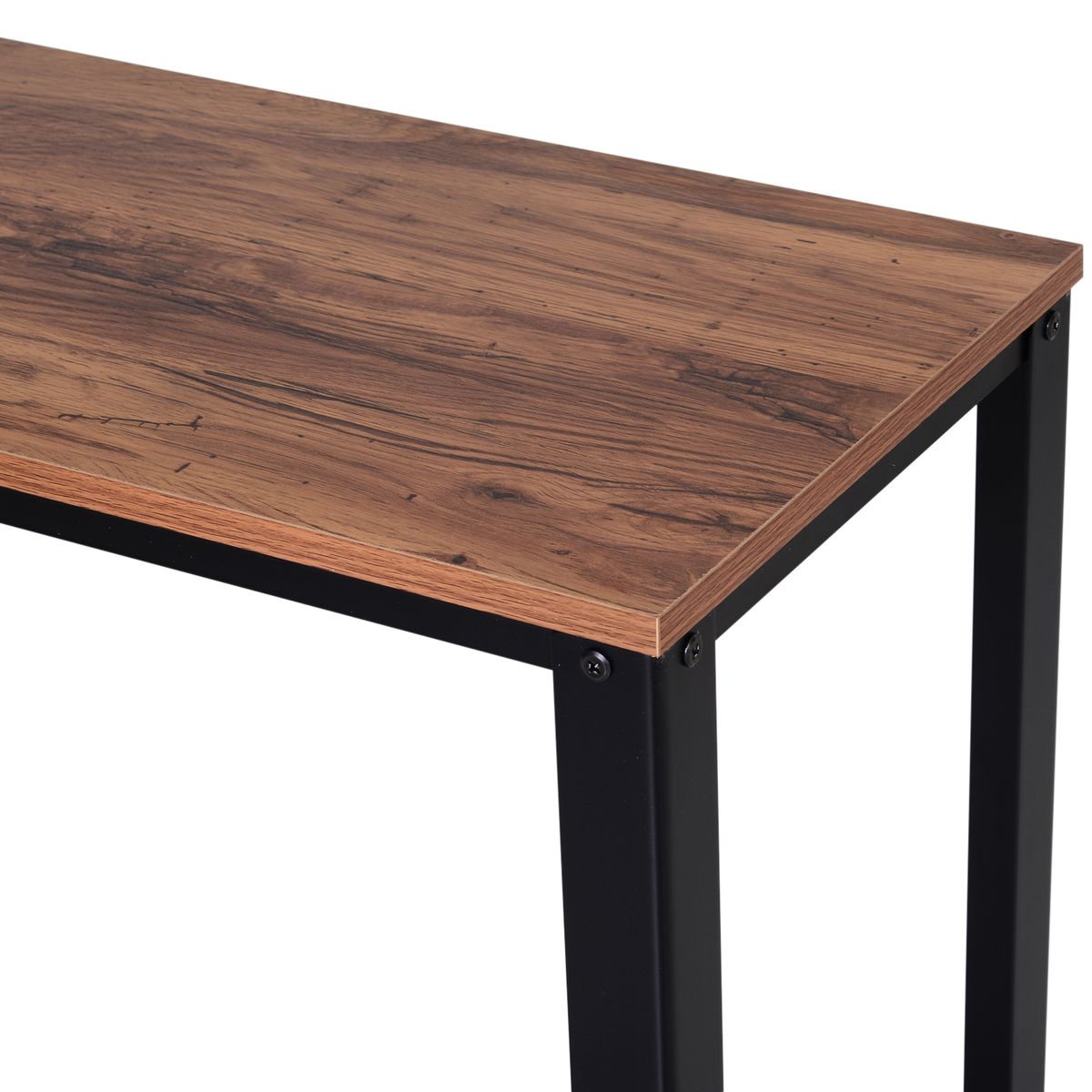 Recibidor Koy Homcom con estante inferior marrón/negro 80x101x35 cm
