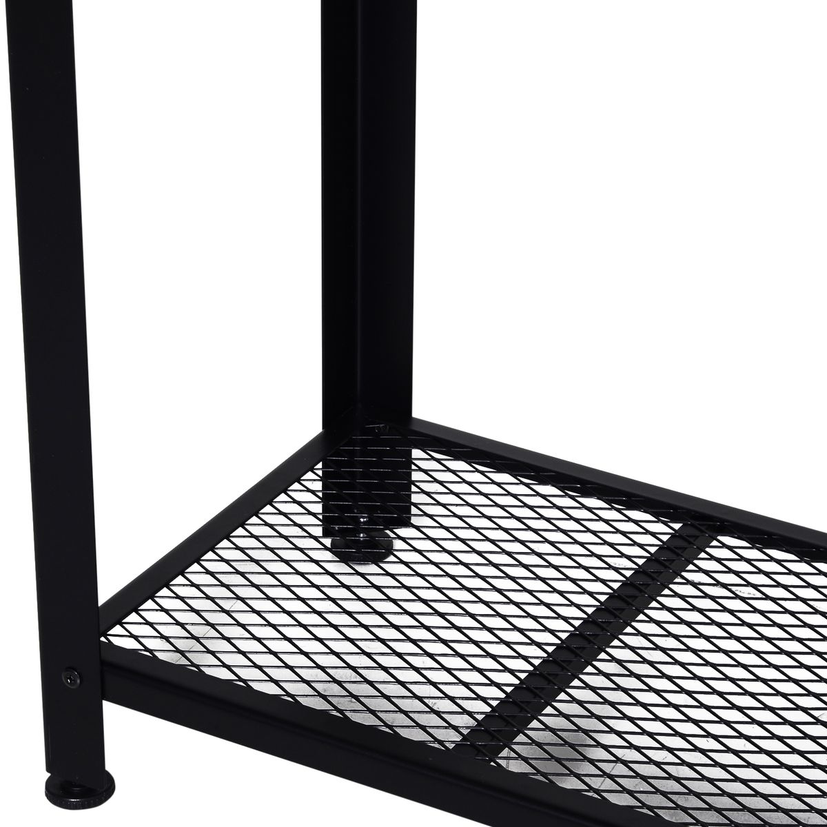 Recibidor Koy Homcom con estante inferior marrón/negro 80x101x35 cm