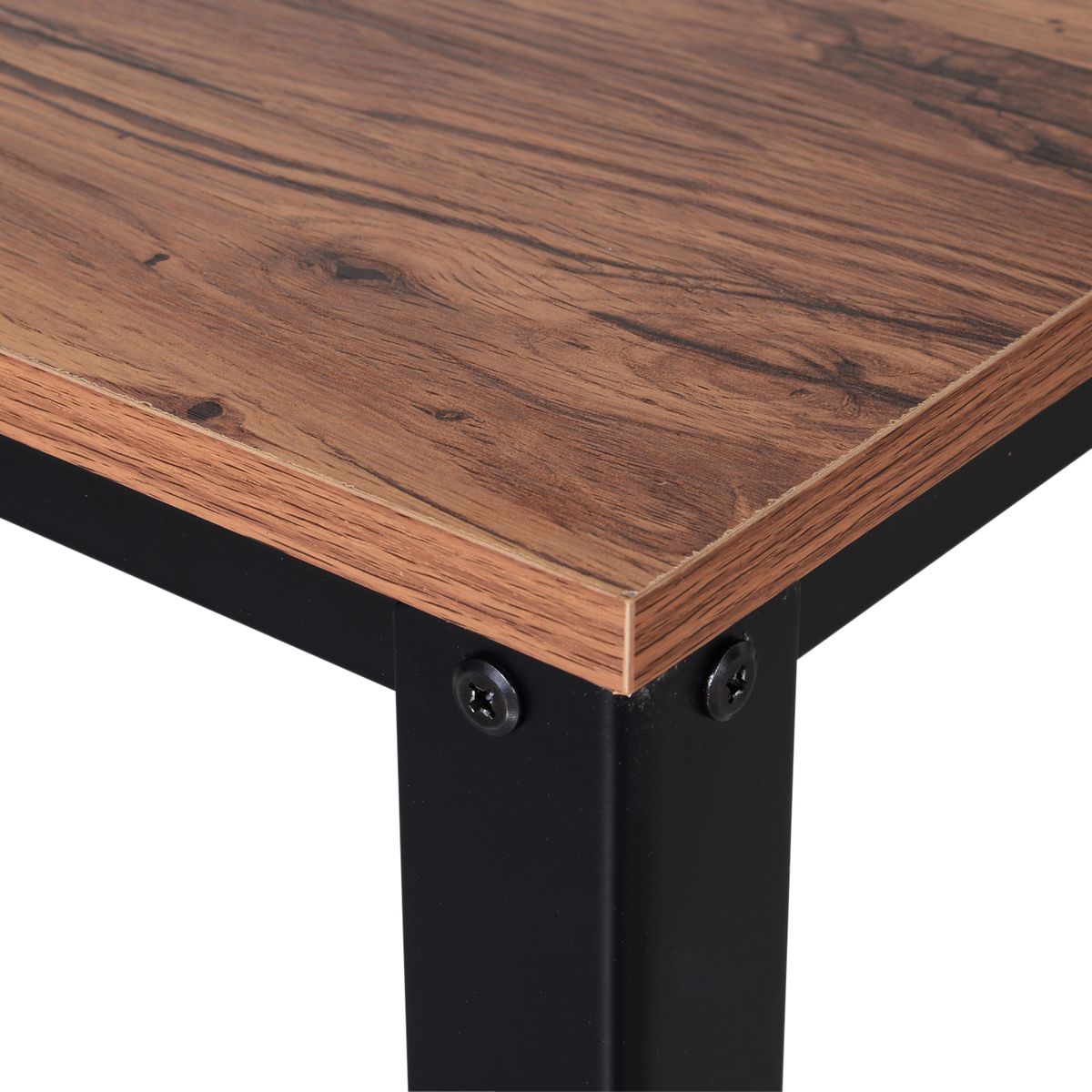 Recibidor Koy Homcom con estante inferior marrón/negro 80x101x35 cm