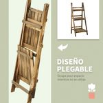 Soporte para plantas Outsunny 3 niveles natural 93x40x37 cm