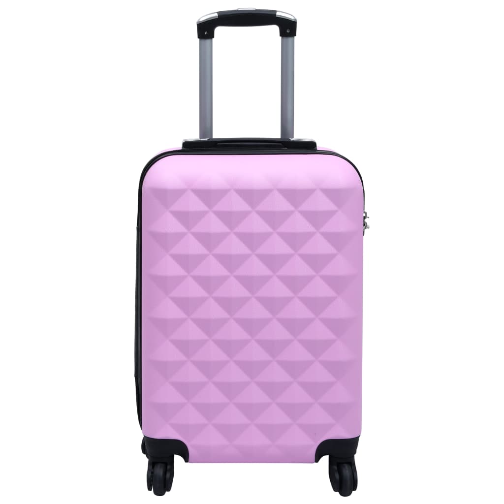 Maleta rígida Rollya con ruedas giratorias rosa 22x55x36 cm