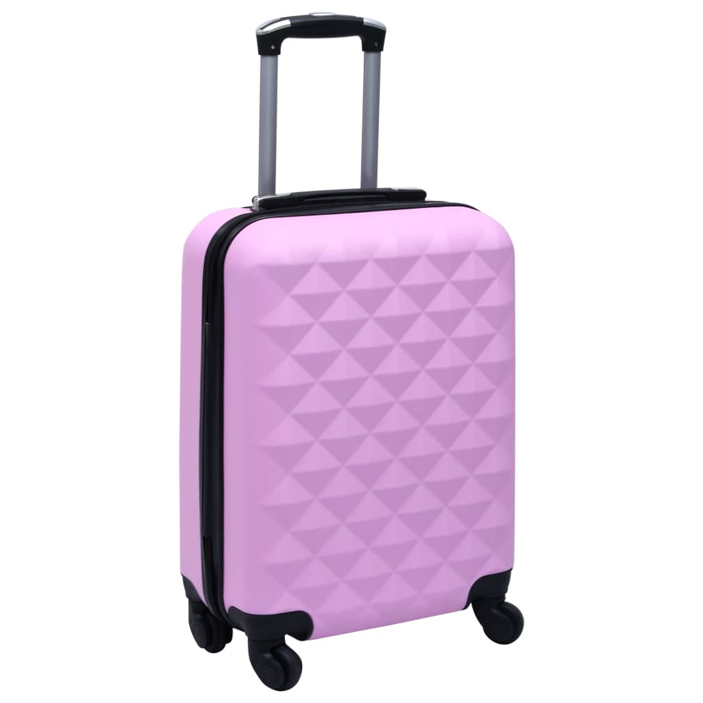 Maleta rígida Rollya con ruedas giratorias rosa 22x55x36 cm