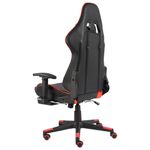 Silla gaming Elite altura ajustable con reposapiés rojo 123-133x68x69 cm