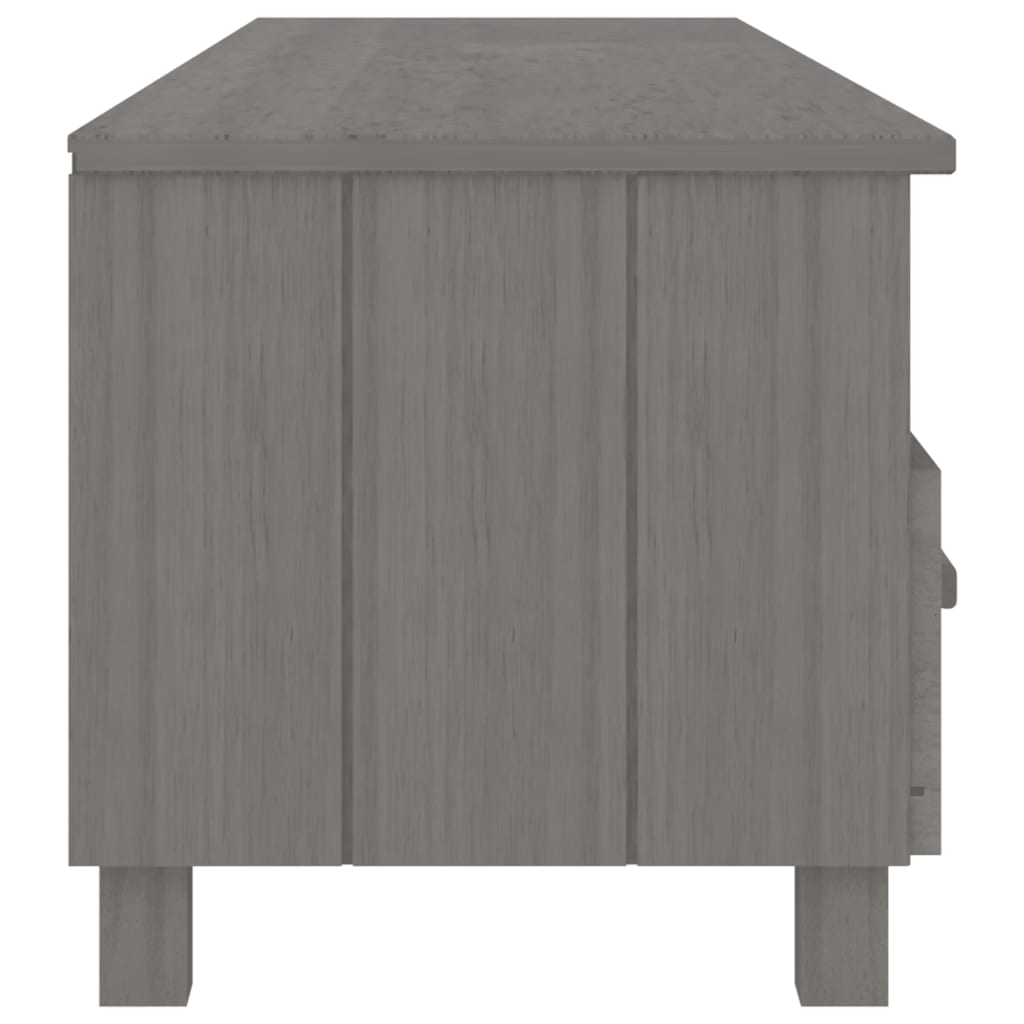 Mueble de TV Hamar 3 cajones + 3 compartimentos madera gris claro 40x158x40 cm