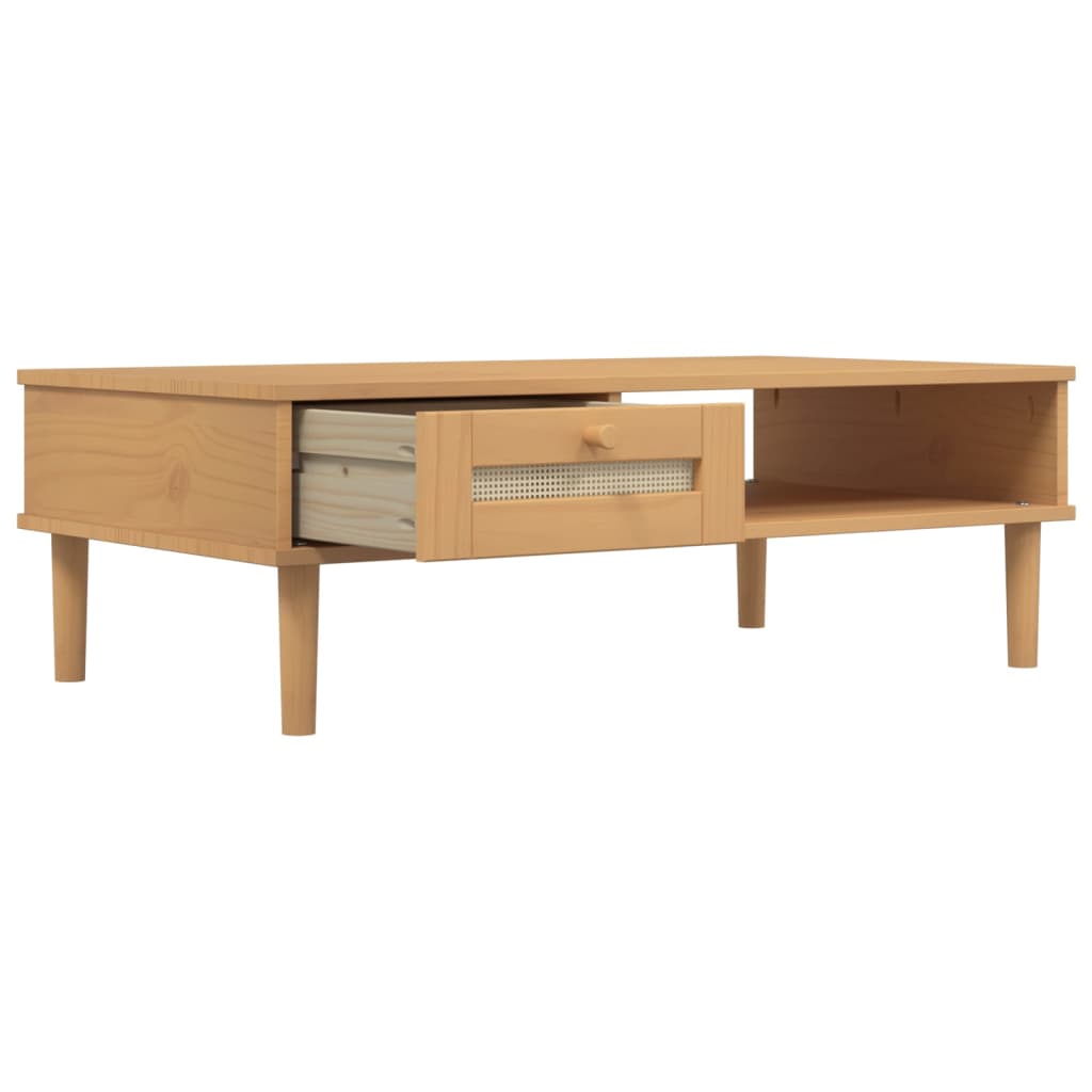 Mesa de centro Senja 1 cajón + 1 hueco natural 33x100x55 cm 6