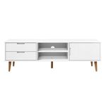 Mueble bajo de TV Molde 2 cajones + 1 puerta blanco 49x158x40 cm 4