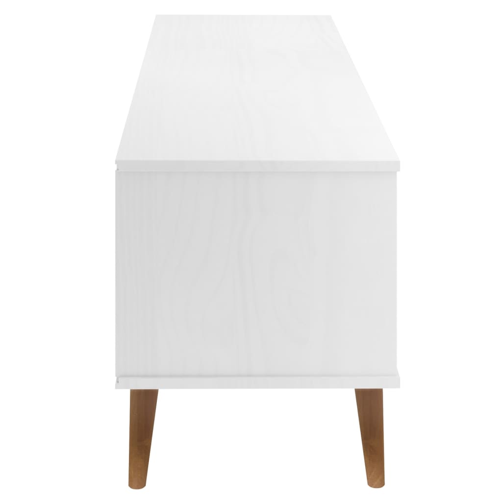 Mueble bajo de TV Molde 2 cajones + 1 puerta blanco 49x158x40 cm 6
