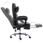Silla de oficina Ammia función masaje reclinable negro 112-121x60x64 cm