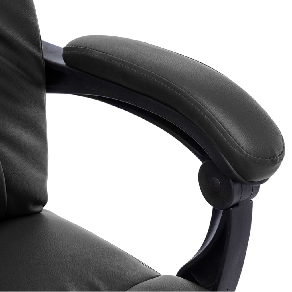 Silla de oficina Ammia función masaje reclinable negro 112-121x60x64 cm