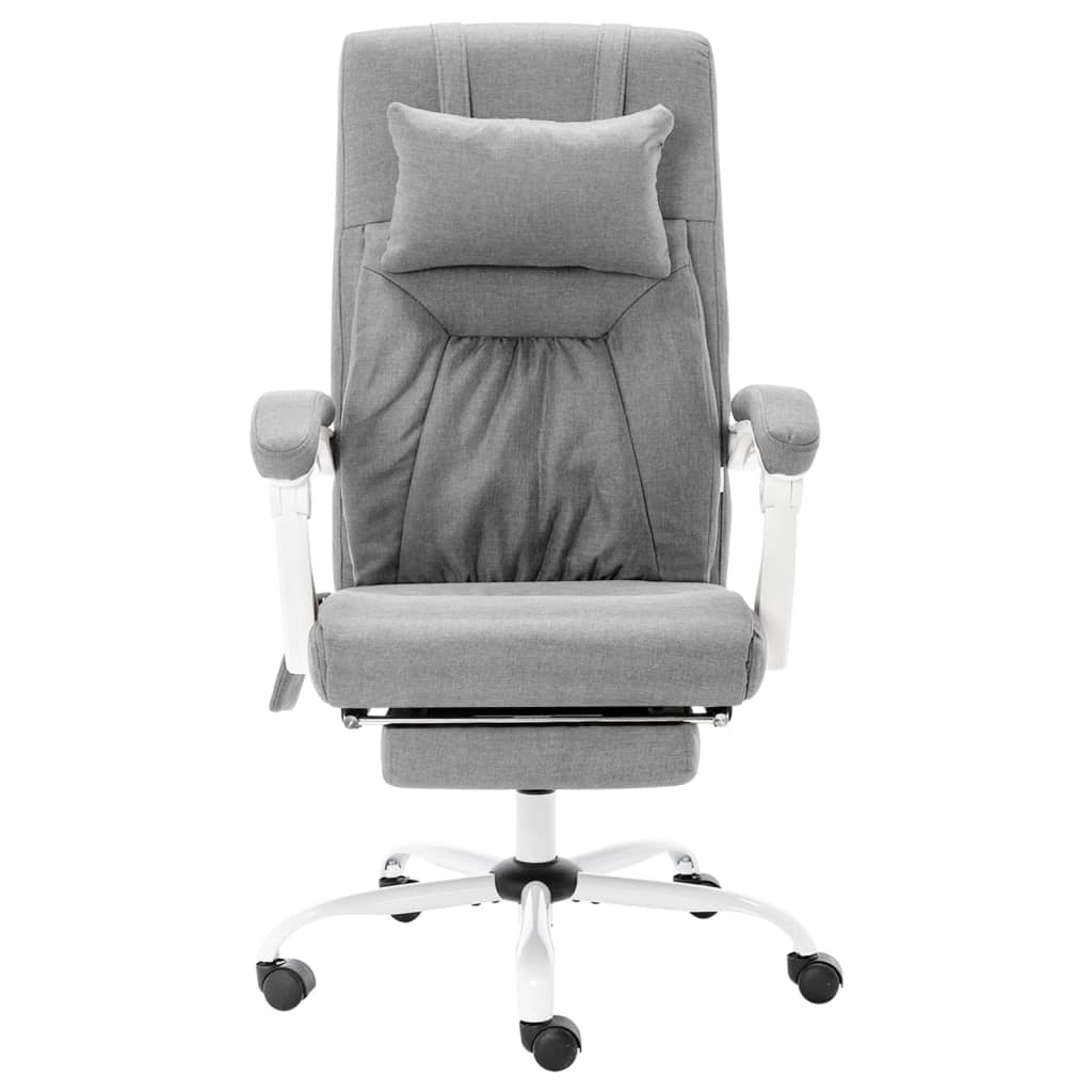Silla de oficina Ahissa función masaje reclinable gris 112-121x60x64 cm