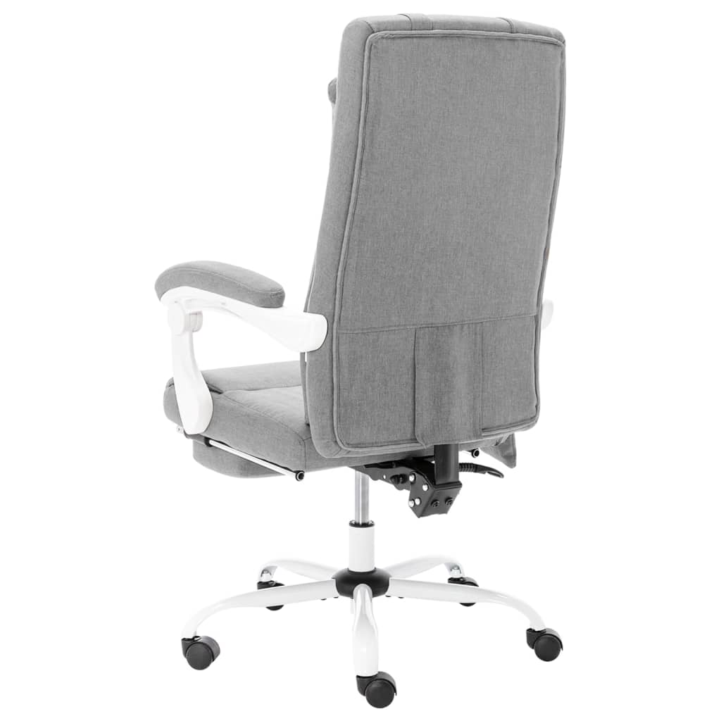 Silla de oficina Ahissa función masaje reclinable gris 112-121x60x64 cm