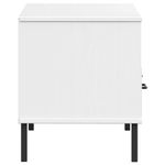 Mueble de TV Oslo 2 cajones + compartimento madera de pino blanco 46,5x106x40 cm
