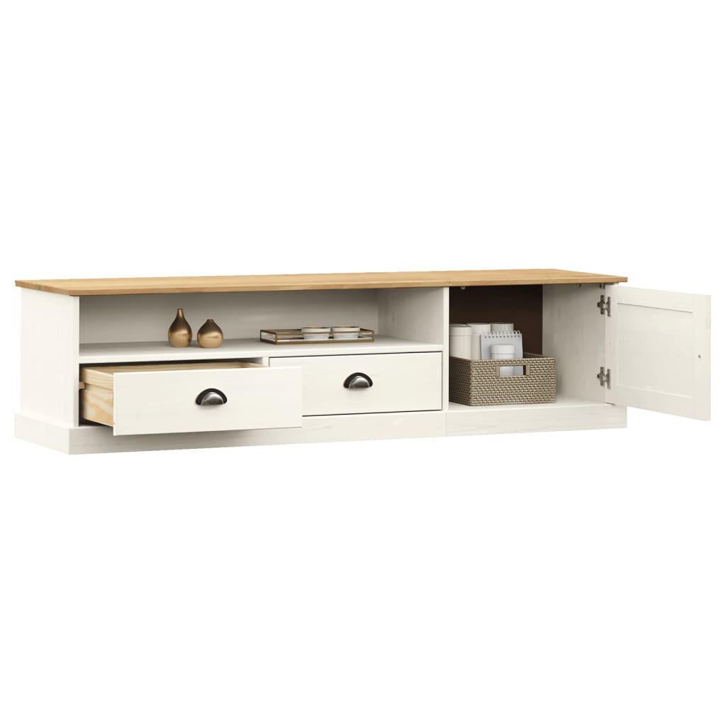 Mueble bajo de TV Vigo 2 cajones + 1 puerta blanco 40x156x40 cm 3