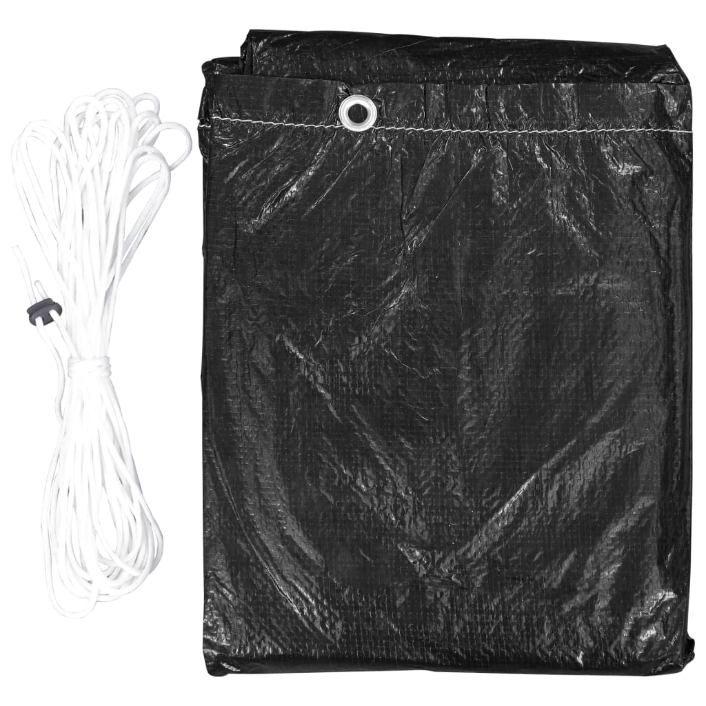 Funda para muebles de jardín aluminio negro 70x250x250 cm