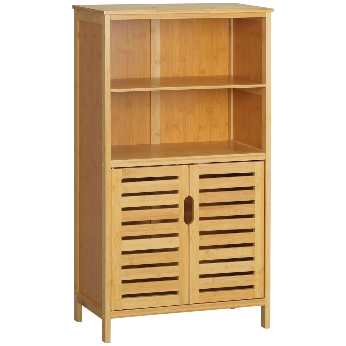 Mueble auxiliar Talo Homcom 2 puertas + estante natural 92x50x29 cm