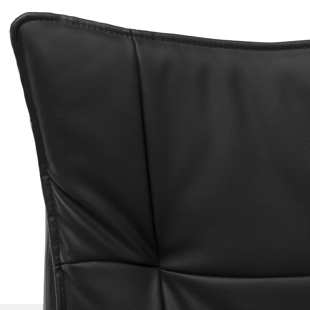 Silla de oficina Linna con reposapiés reclinable negro 113-120x64x68 cm