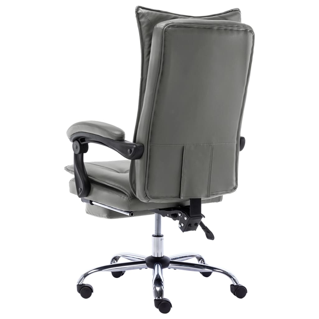 Silla de oficina Linna con reposapiés reclinable antracita 113-120x64x68 cm