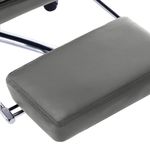 Silla de oficina Linna con reposapiés reclinable antracita 113-120x64x68 cm