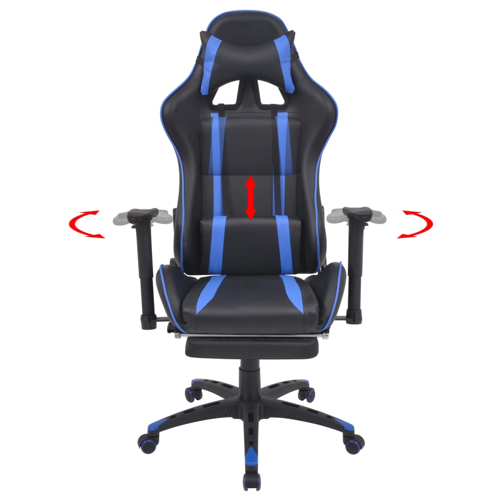 Silla de oficina Race altura regulable reclinable azul 126-136x70x71 cm