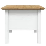 Mesa de centro Bodo 1 cajón blanco/marrón 46x100x55 cm 5