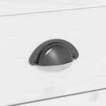 Mesa de centro Bodo 1 cajón blanco/marrón 46x100x55 cm 7