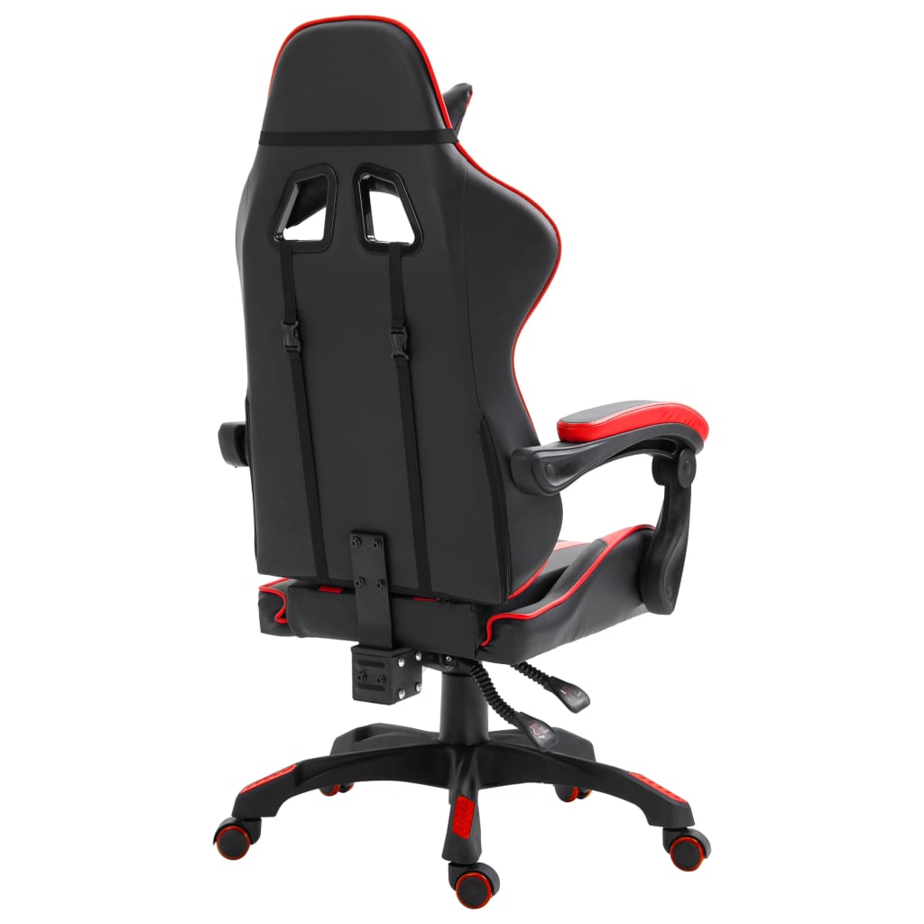 Silla gaming Volutha con reposabrazos reclinable rojo 115-122x61,5x68 cm