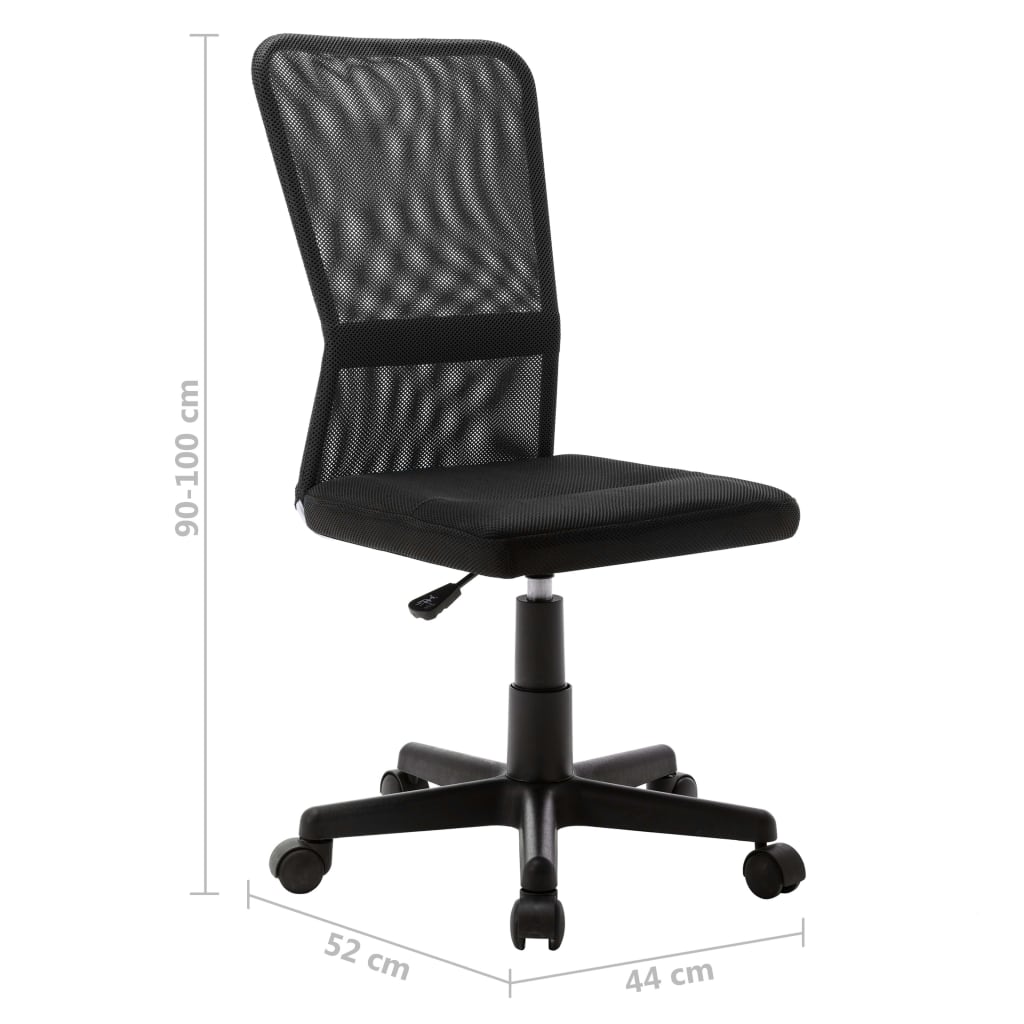 Silla de oficina Lirio altura regulable negro 90-100x44x52 cm