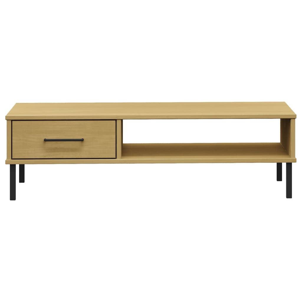 Mesa de centro Oslo 1 cajón marrón 29x100x55 cm 4